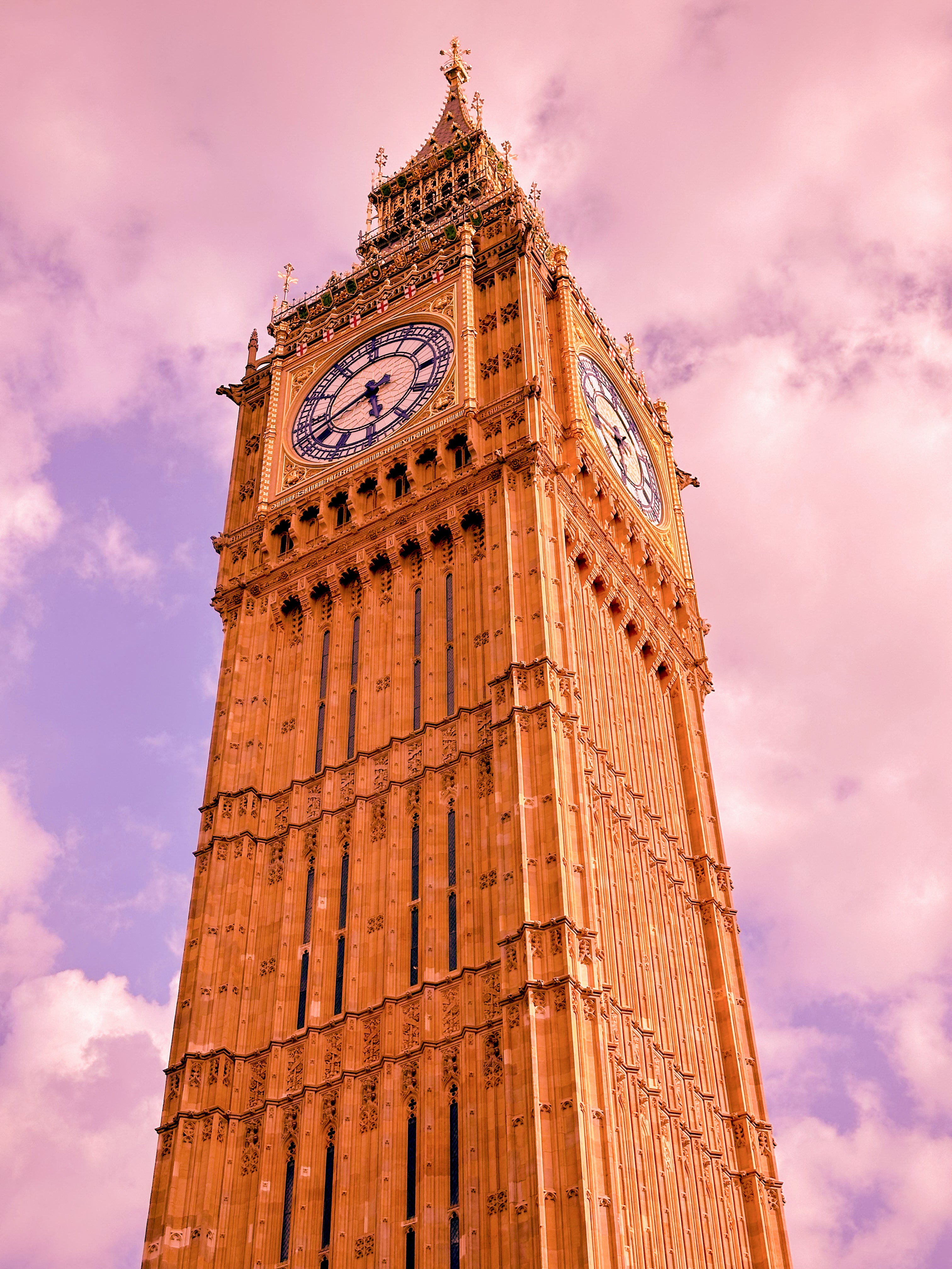 Big Ben Pink Tint Print